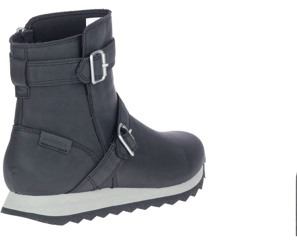Merrell Boots Black - Alpine Buckle Waterproof - Womens 24VFYXPKM